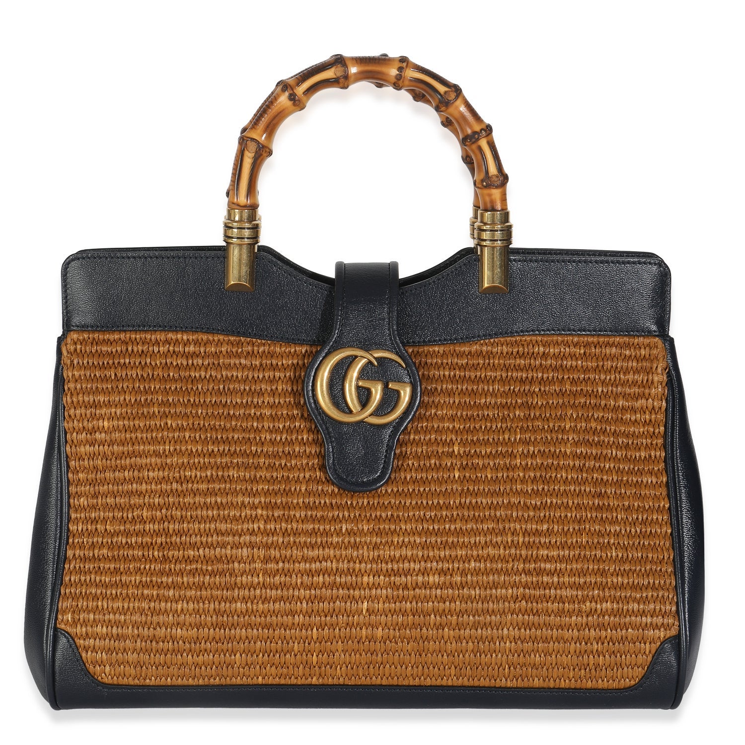 Gucci Leather Dahlia Bamboo Bag w/ Tags