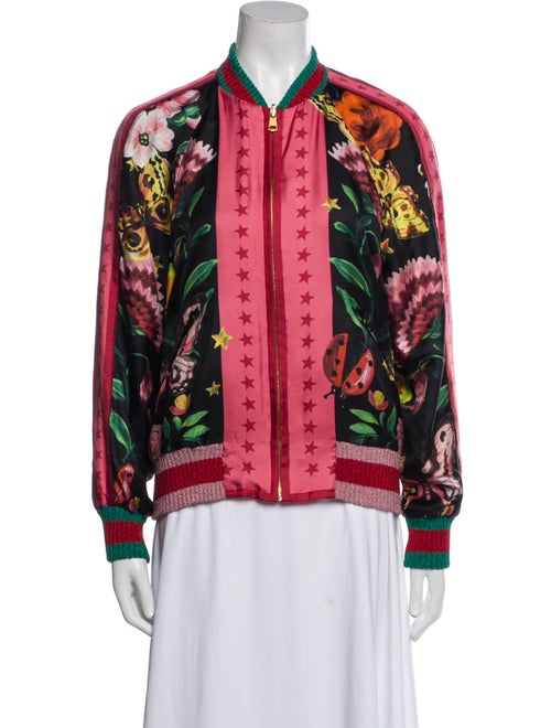 Gucci Reversible Silk Bomber Jacket