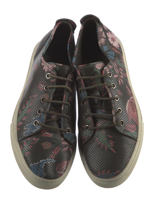 Gucci Leather Floral Print Sneakers