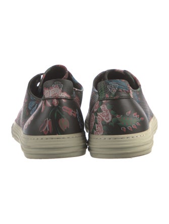 Gucci Leather Floral Print Sneakers