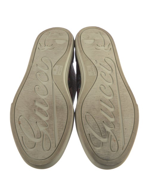 Gucci Leather Floral Print Sneakers