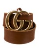 Gucci Double G Logo Leather Belt