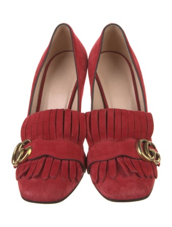 Gucci GG Marmont Fringe Double G Logo Pumps