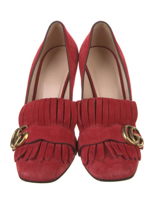 Gucci GG Marmont Fringe Double G Logo Pumps