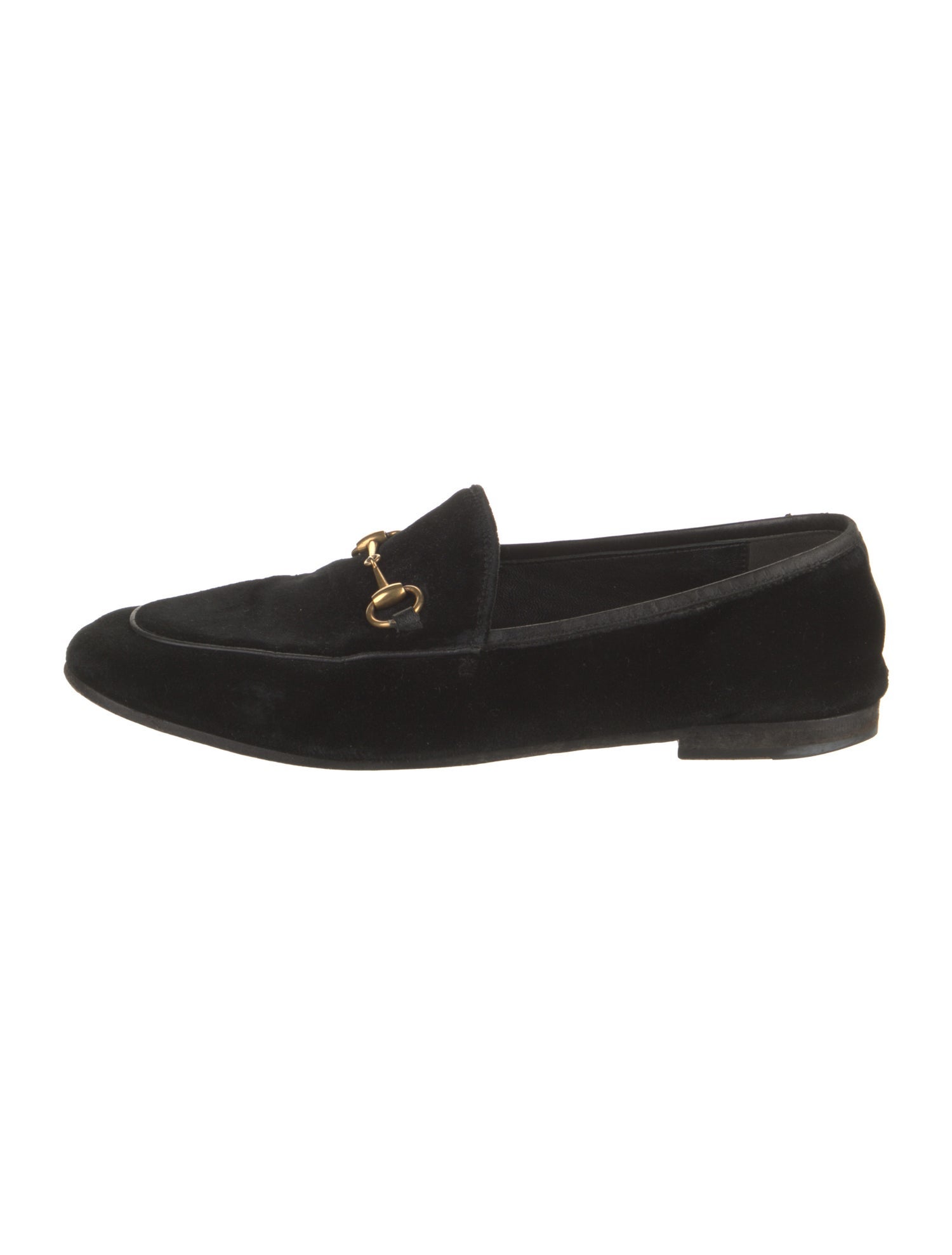 Gucci Horsebit Accent Velvet Loafers