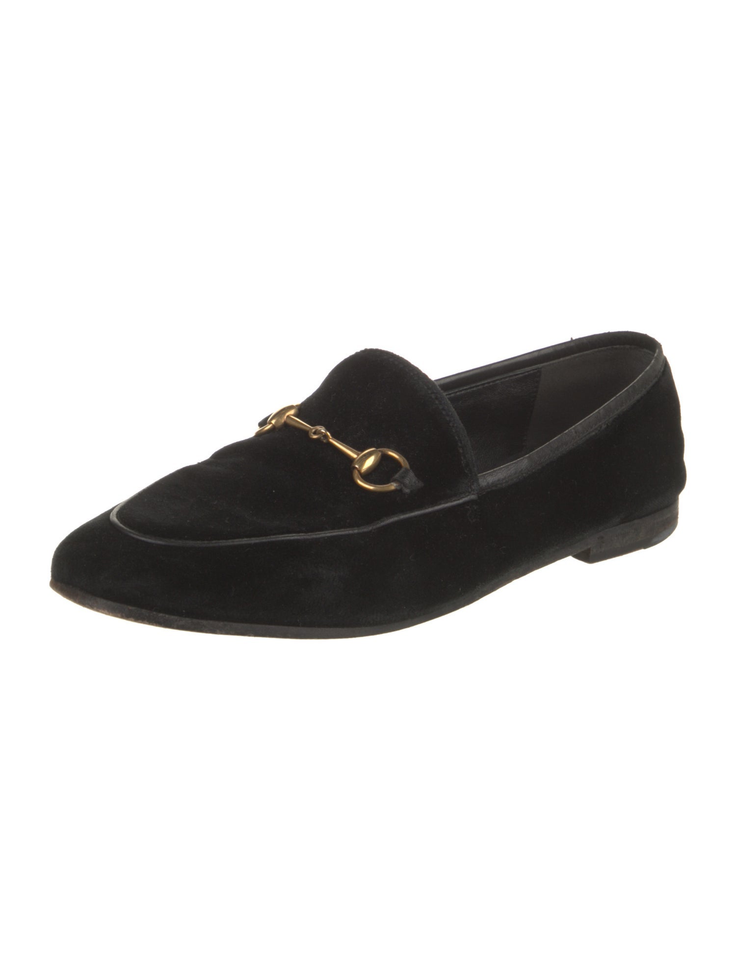 Gucci Horsebit Accent Velvet Loafers