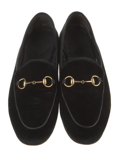 Gucci Horsebit Accent Velvet Loafers