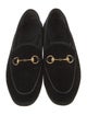 Gucci Horsebit Accent Velvet Loafers