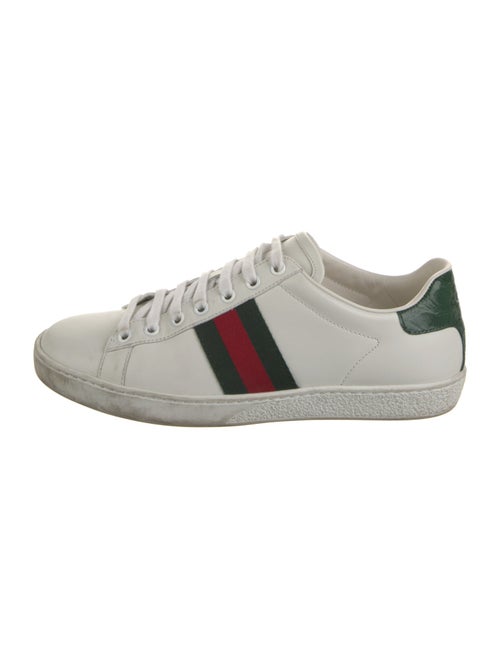 Gucci Web Accent Leather Sneakers