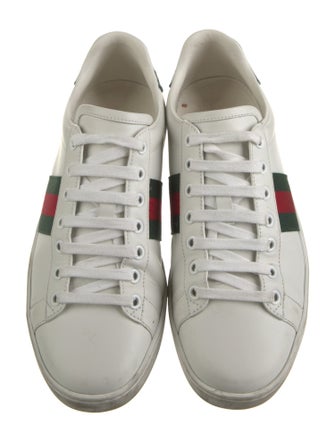 Gucci Web Accent Leather Sneakers