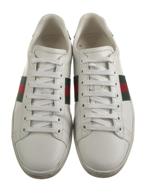 Gucci Web Accent Leather Sneakers