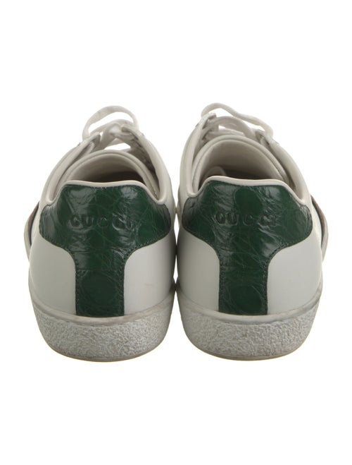 Gucci Web Accent Leather Sneakers