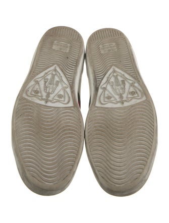 Gucci Web Accent Leather Sneakers