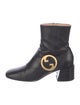 Gucci Interlocking G Logo Leather Boots