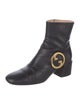 Gucci Interlocking G Logo Leather Boots