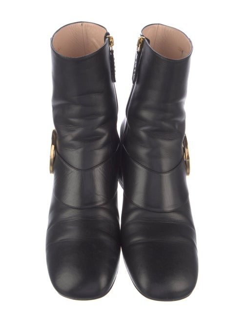 Gucci Interlocking G Logo Leather Boots