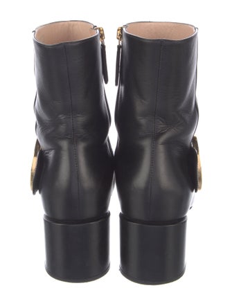 Gucci Interlocking G Logo Leather Boots