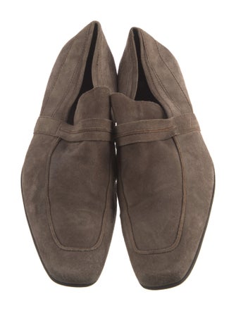 Gucci Horsebit Accent Suede Loafers