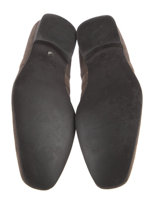 Gucci Horsebit Accent Suede Loafers