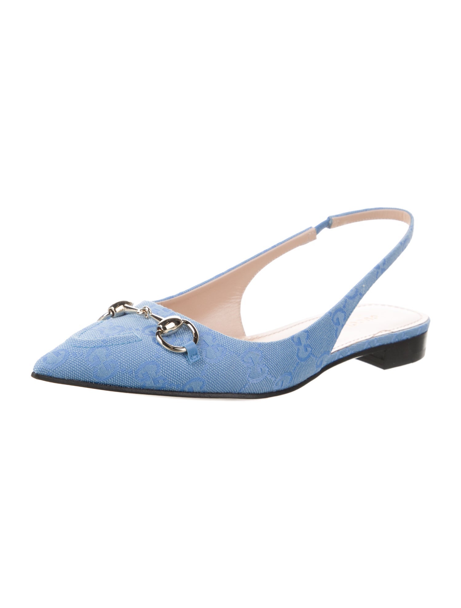 Gucci GG Canvas Canvas Slingback Flats