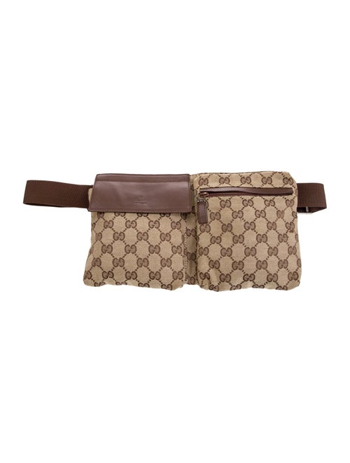 Gucci GG Canvas Double Pocket Belt Bag