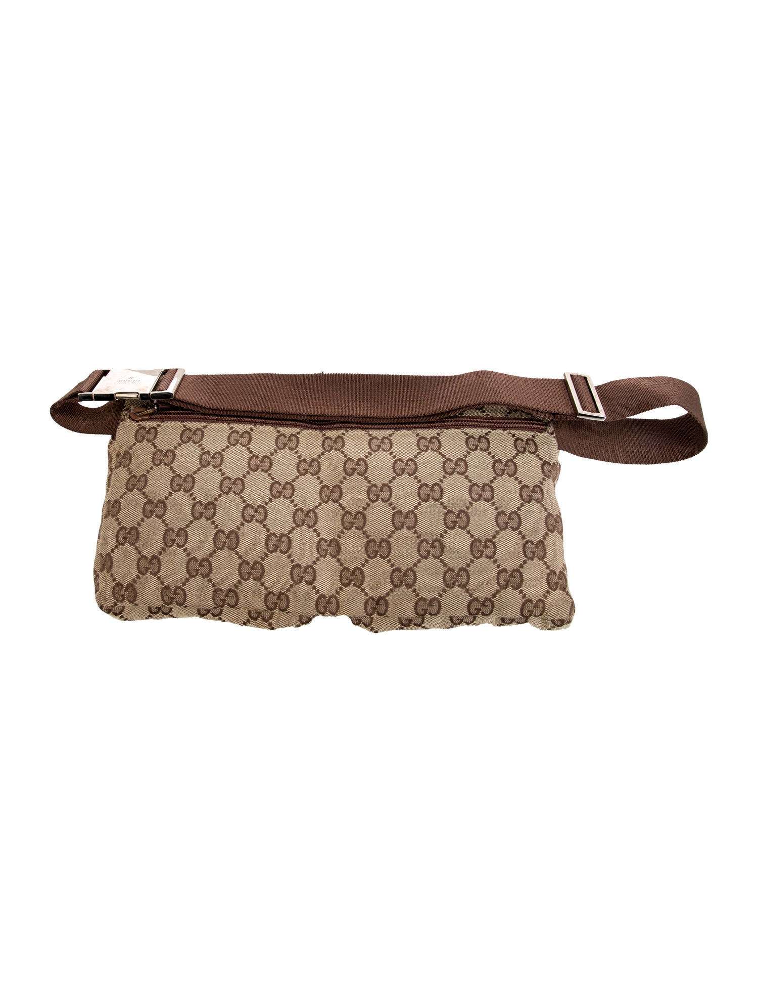 Gucci GG Canvas Double Pocket Belt Bag