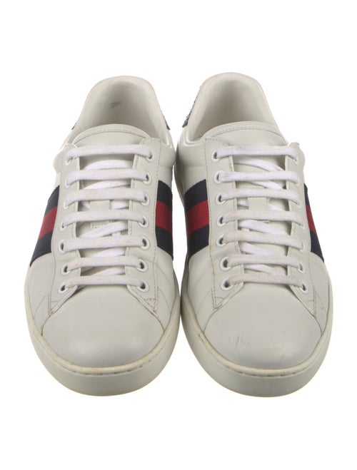 Gucci Web Accent Leather Sneakers