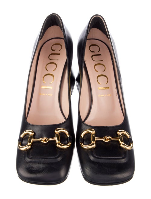 Gucci Horsebit Accent Leather Pumps