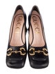 Gucci Horsebit Accent Leather Pumps