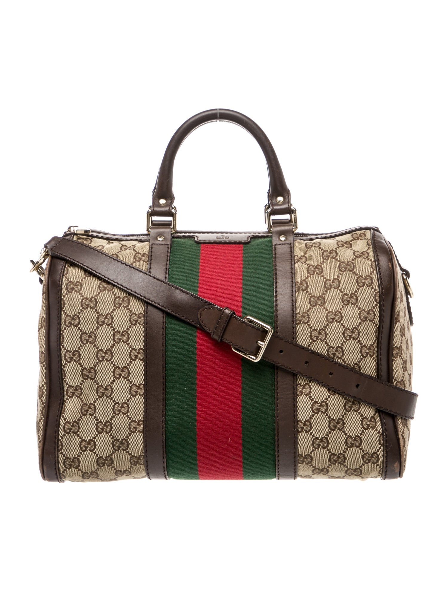 Gucci GG Canvas Web Boston Medium