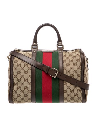 Gucci GG Canvas Web Boston Medium