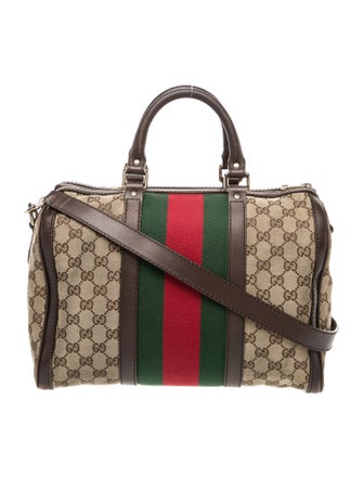 Gucci GG Canvas Web Boston Medium