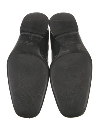 Gucci Web Accent Leather Dress Loafers