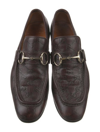 Gucci Horsebit Accent Leather Dress Loafers