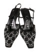 Gucci GG Logo Mesh Slingback Pumps