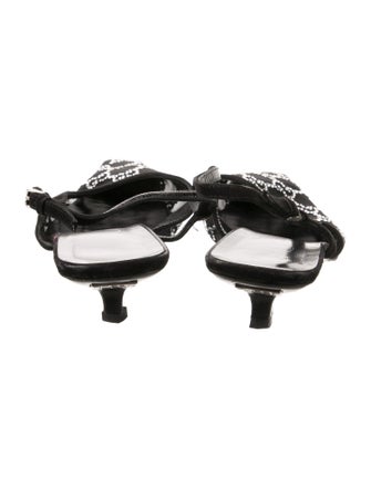 Gucci GG Logo Mesh Slingback Pumps