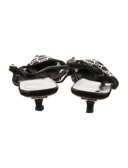 Gucci GG Logo Mesh Slingback Pumps