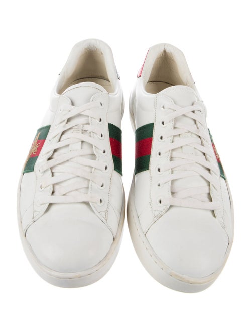 Gucci Web Accent Leather Sneakers