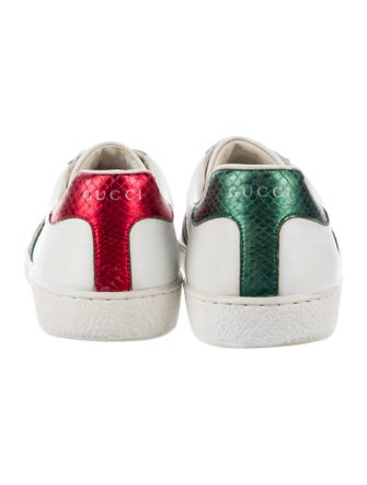 Gucci Web Accent Leather Sneakers