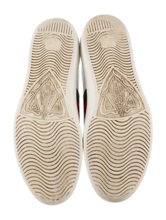 Gucci Web Accent Leather Sneakers