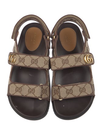 Gucci GG Canvas Canvas Slingback Sandals