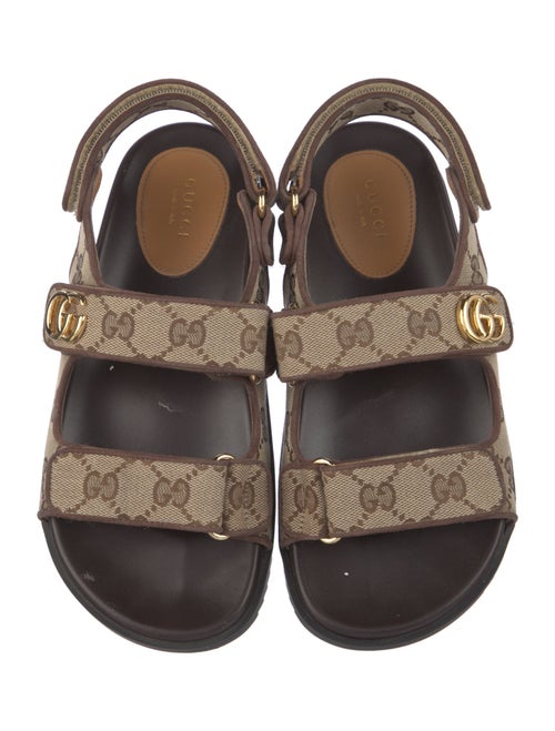 Gucci GG Canvas Canvas Slingback Sandals