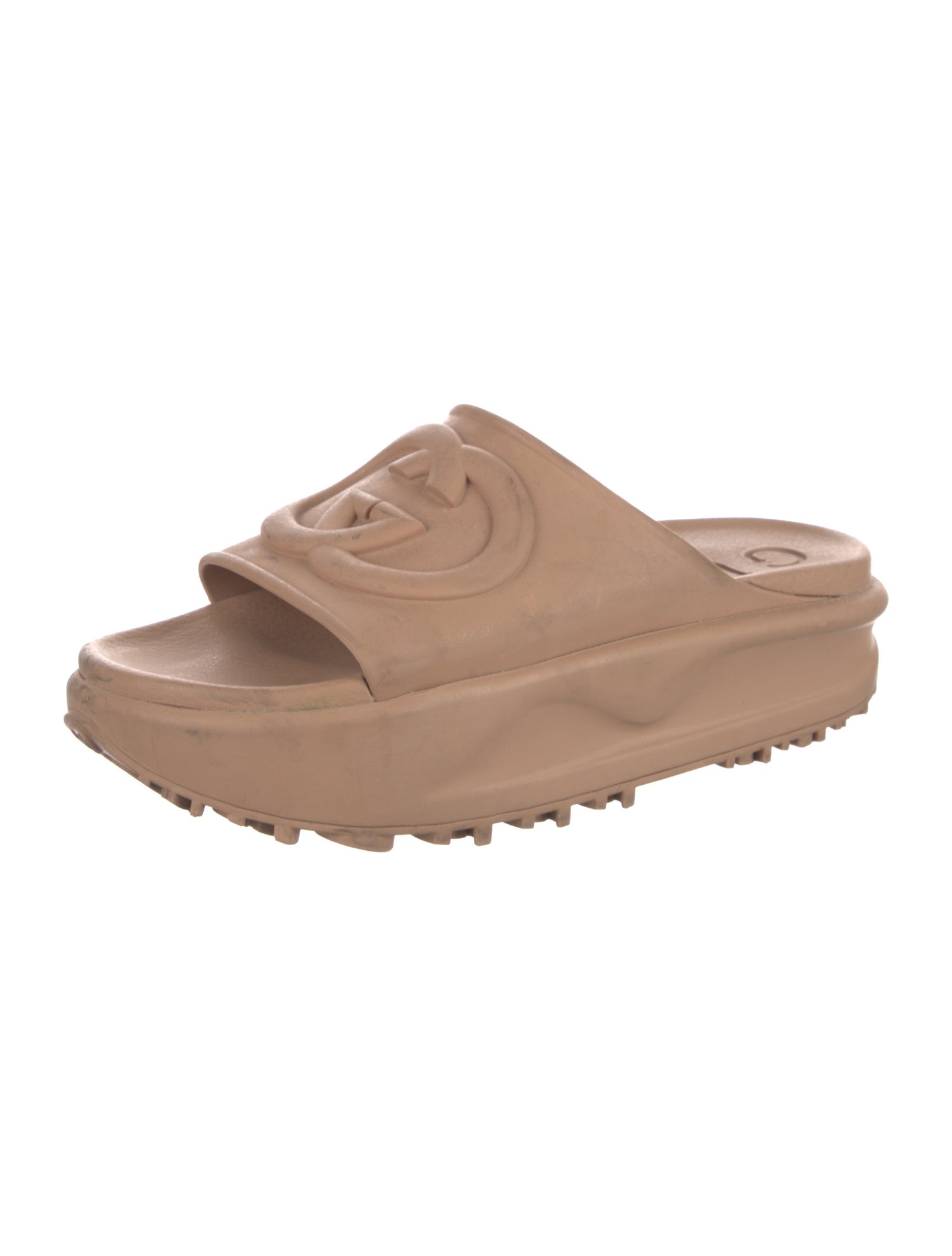 Gucci Interlocking G Logo Rubber Slides