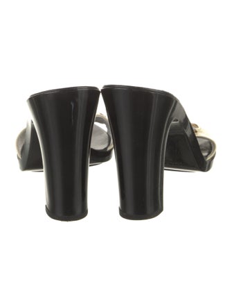 Gucci Horsebit Accent Patent Leather Slides