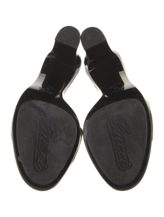 Gucci Horsebit Accent Patent Leather Slides