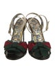 Gucci Web Accent Leather Sandals