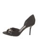Gucci GG Canvas Satin D'Orsay Pumps