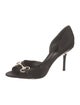 Gucci GG Canvas Satin D'Orsay Pumps