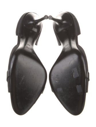 Gucci GG Canvas Satin D'Orsay Pumps