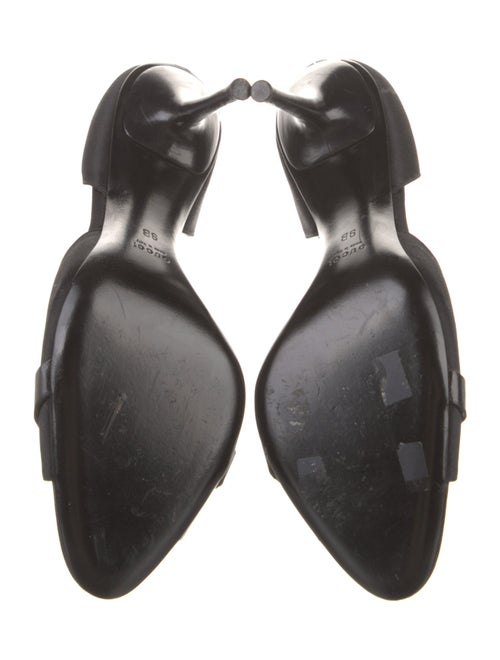 Gucci GG Canvas Satin D'Orsay Pumps